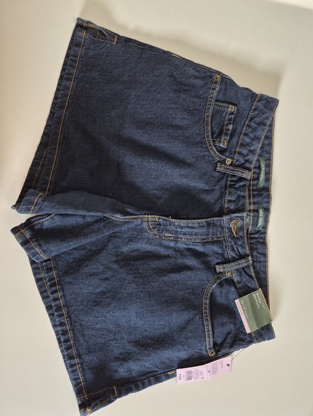 Wild Fable Mid Rise Midi Dark Blue Denim Shorts Sz 10 NWT